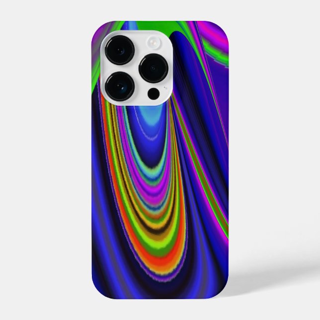 Summerrainbow , Abstrakt 3D Rainbowart iPhone 14 Pro Hülle (Rückseite)
