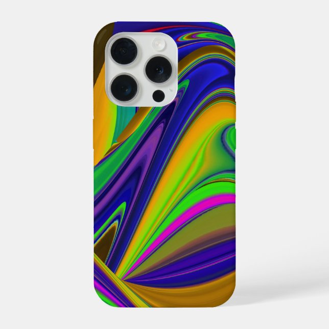 Summerrainbow , Abstrakt 3D Rainbowart iPhone 15 Pro Hülle (Rückseite)