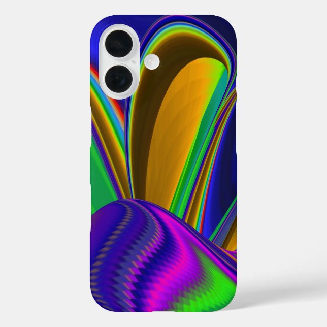 Summerrainbow , Abstrakt 3D Rainbowart iPhone 16 Hülle (Rückseite)