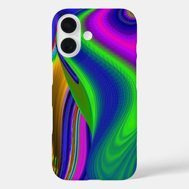 Summerrainbow , Abstrakt 3D Rainbowart iPhone 16 Hülle (Rückseite)