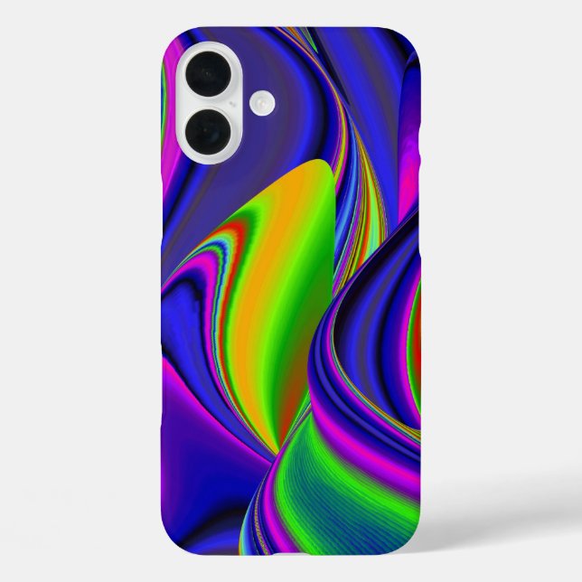 Summerrainbow , Abstrakt 3D Rainbowart iPhone 16 Plus Hülle (Rückseite)