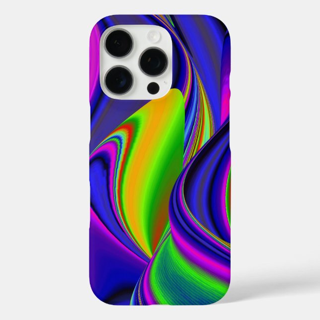 Summerrainbow , Abstrakt 3D Rainbowart iPhone 16 Pro Hülle (Rückseite)