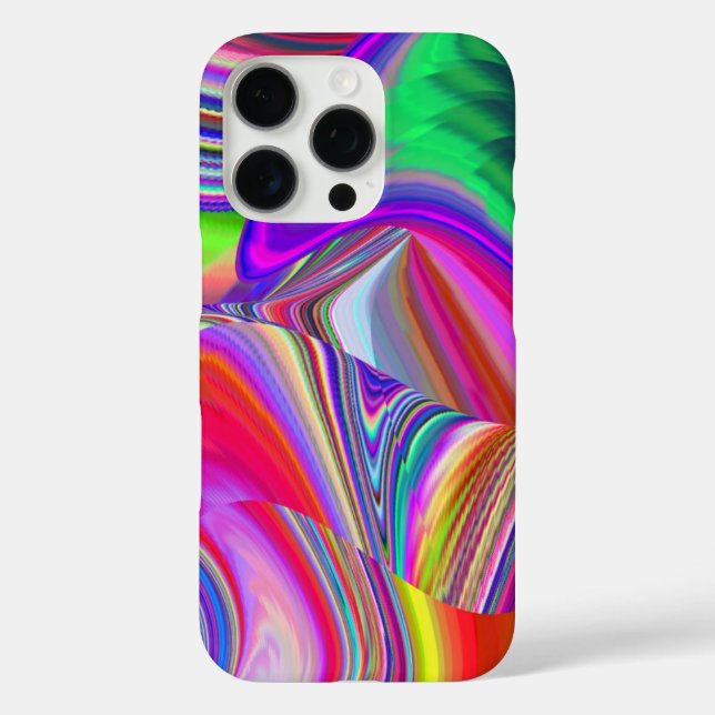Summerrainbow , Abstrakt 3D Rainbowart iPhone 16 Pro Hülle (Rückseite)