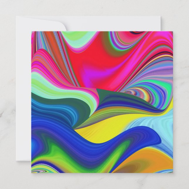 Summerrainbow , Abstrakt 3D Rainbowart Karte (Vorderseite)