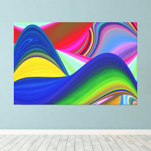 Summerrainbow , Abstrakt 3D Rainbowart Leinwanddruck