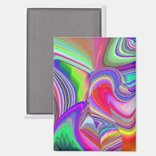 Summerrainbow , Abstrakt 3D Rainbowart Magnet