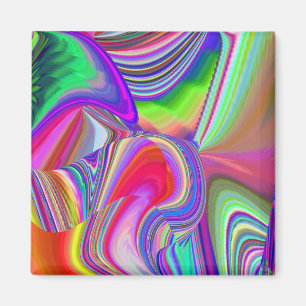 Summerrainbow , Abstrakt 3D Rainbowart Magnet