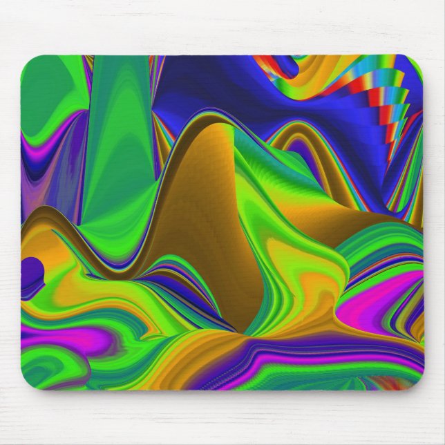 Summerrainbow , Abstrakt 3D Rainbowart Mousepad (Vorne)