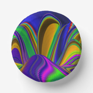 Summerrainbow , Abstrakt 3D Rainbowart Pappteller
