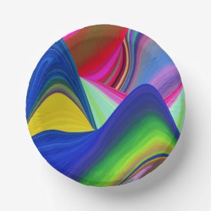 Summerrainbow , Abstrakt 3D Rainbowart Pappteller