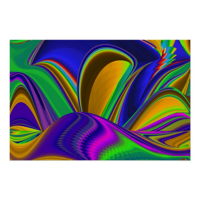 Summerrainbow , Abstrakt 3D Rainbowart Poster (Vorderseite)