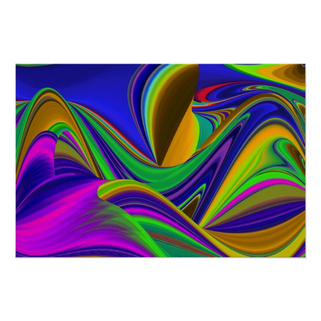 Summerrainbow , Abstrakt 3D Rainbowart Poster (Vorderseite)