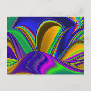 Summerrainbow , Abstrakt 3D Rainbowart Postkarte