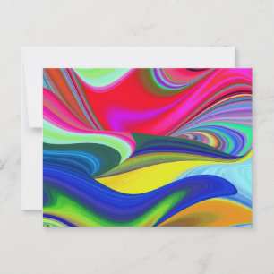 Summerrainbow , Abstrakt 3D Rainbowart Postkarte