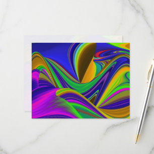 Summerrainbow , Abstrakt 3D Rainbowart RSVP Karte