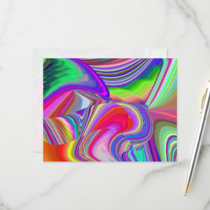 Summerrainbow , Abstrakt 3D Rainbowart RSVP Karte