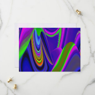 Summerrainbow , Abstrakt 3D Rainbowart Save The Date