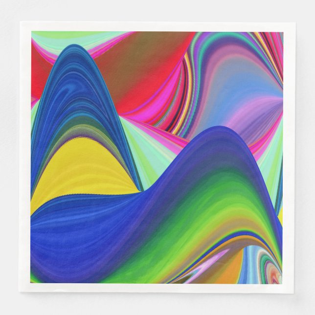 Summerrainbow , Abstrakt 3D Rainbowart Serviette (Vorderseite)