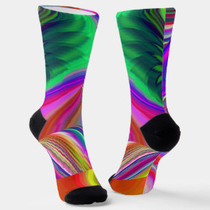 Summerrainbow , Abstrakt 3D Rainbowart Socken