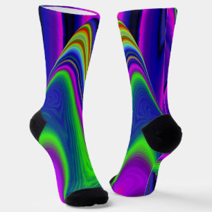 Summerrainbow , Abstrakt 3D Rainbowart Socken