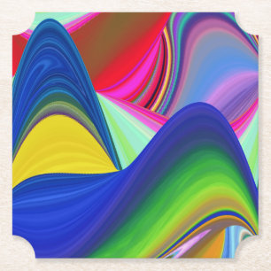 Summerrainbow , Abstrakt 3D Rainbowart Untersetzer