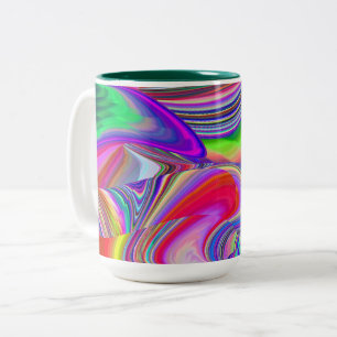 Summerrainbow , Abstrakt 3D Rainbowart Zweifarbige Tasse