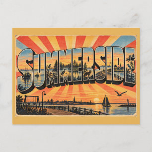 Summerside PEI Hafenpromenade Bay Art Postkarte