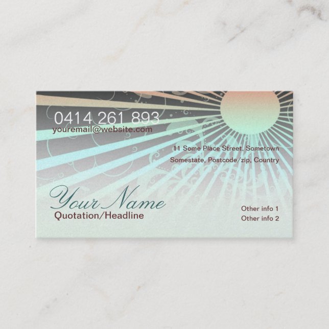 SummerSun Business Card Visitenkarte (Vorderseite)