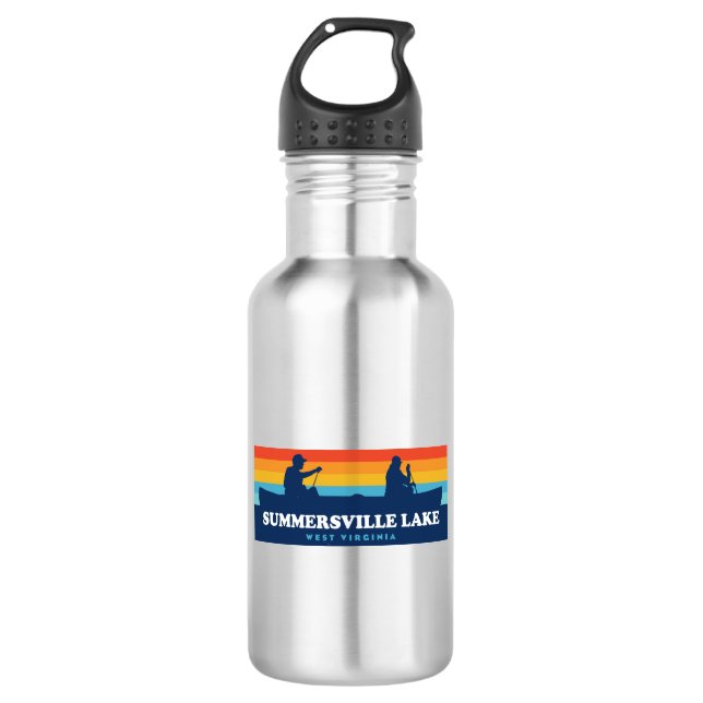 Summersville Lake West Virginia Canoe Edelstahlflasche (Vorderseite)