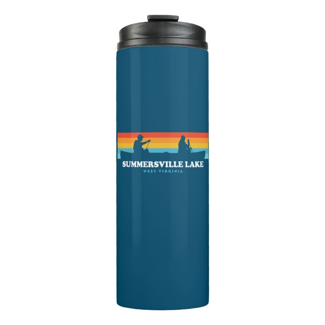 Summersville Lake West Virginia Canoe Thermosbecher (Vorderseite)