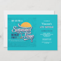 Summertime Beach Party Einladung