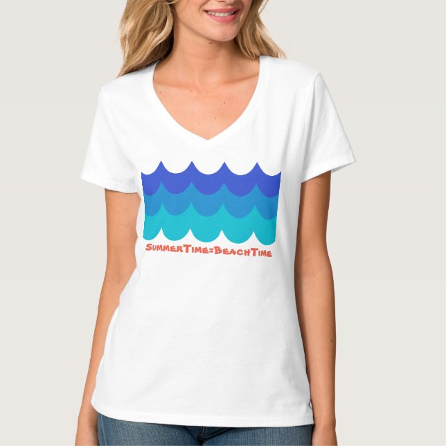 SummerTime = BeachTime Fun Tee Shirt (Vorderseite)