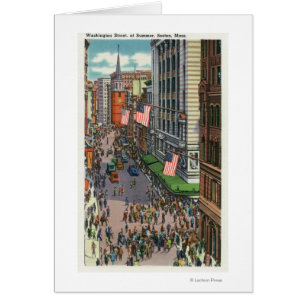 Summertime Crowds in Washington Street