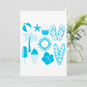 Summertime-Icons Einladung