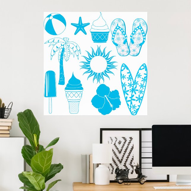 Summertime-Icons Poster (Von Creator hochgeladen)