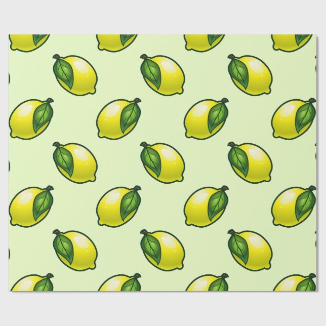 Summertime Lemon Geschenkpapier (Flach)