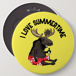 Summertime Moose Button Abzeichen