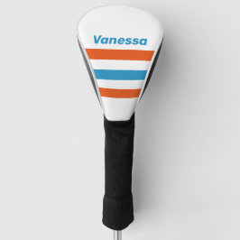 Summertime Nostalgic Across Striping with Name Golf Headcover