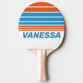 Summertime Nostalgic Horizon Striping with Name Tischtennis Schläger