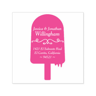 Summertime Popsicle Rücksendeadresse Briefmarke Permastempel