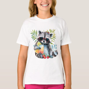 Summertime Raccoon in Sonnenbrille Beach Chillout T-Shirt