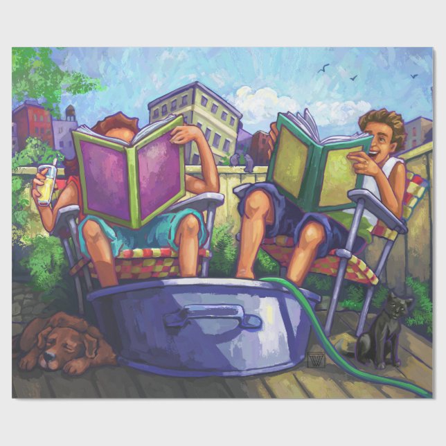 Summertime Reading Geschenkpapier (Flach)