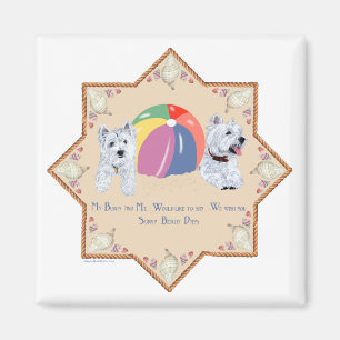 Summertime Westies Sandy Magnet