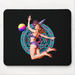 Summerween Beach Ll Button-up Y HexenHalloween Mag Mousepad