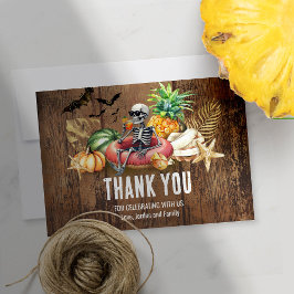 Summerween Birthday Party Summer and Halloween Dankeskarte