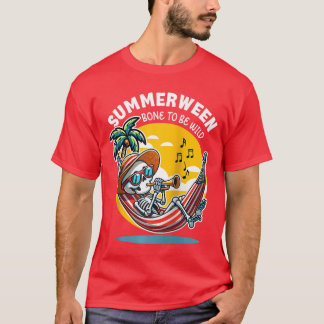 Summerween Bone to Be Wild Skelett Raglan Baseball T-Shirt