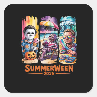 Summerween Boo - Summerween Creepy Es Quadratischer Aufkleber