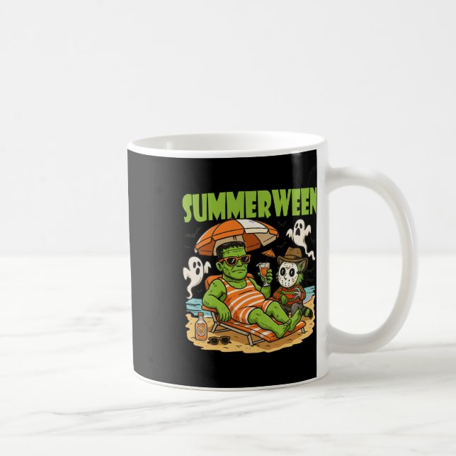 Summerween Funny Horror Characters Halloween Kaffeetasse (Rechts)