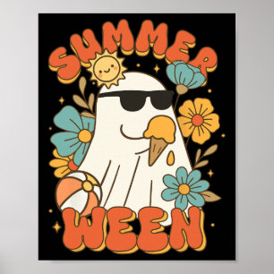 Summerween Ghost Ice Creme Niedliches SonnenHallow Poster