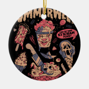 Summerween - Lustige Goth-Horrorfilme Halloween Ge Keramik Ornament